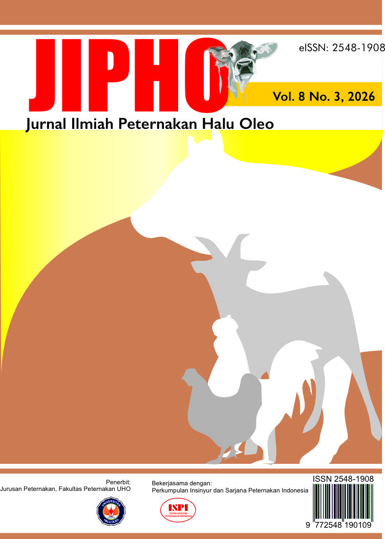 					View Vol. 8 No. 3 (2026): JIPHO (Jurnal Ilmiah Peternakan Halu Oleo)
				